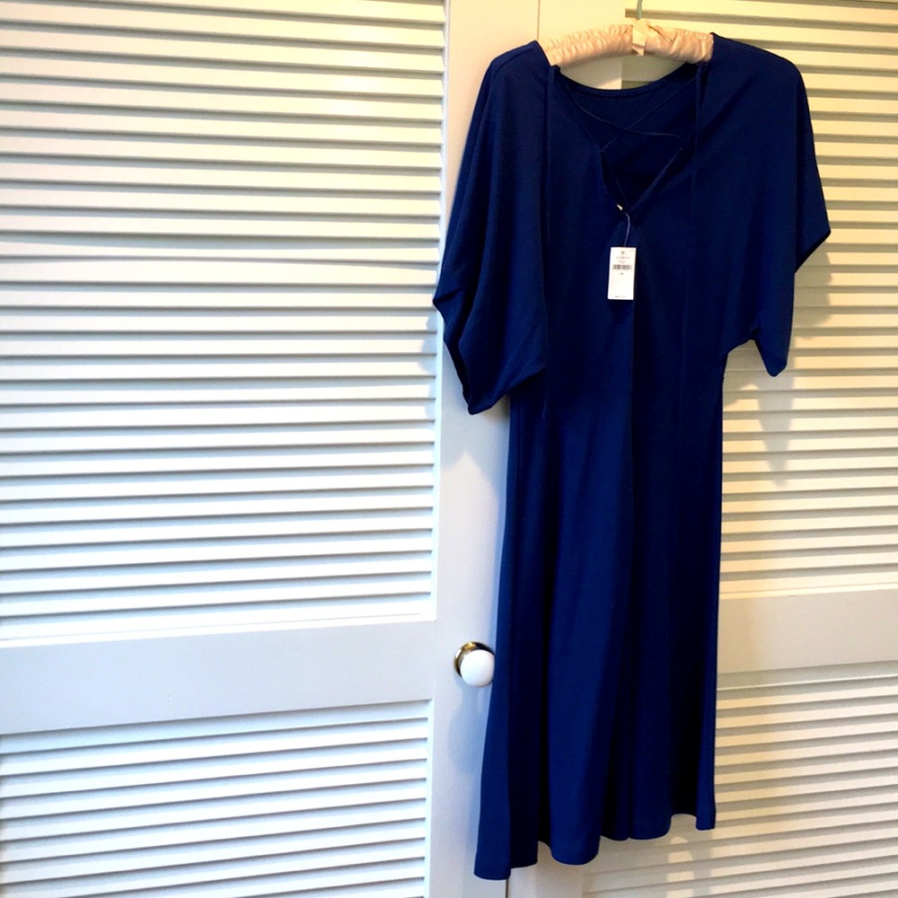 NWT Gap Lace-Up Back Dress in Ponte